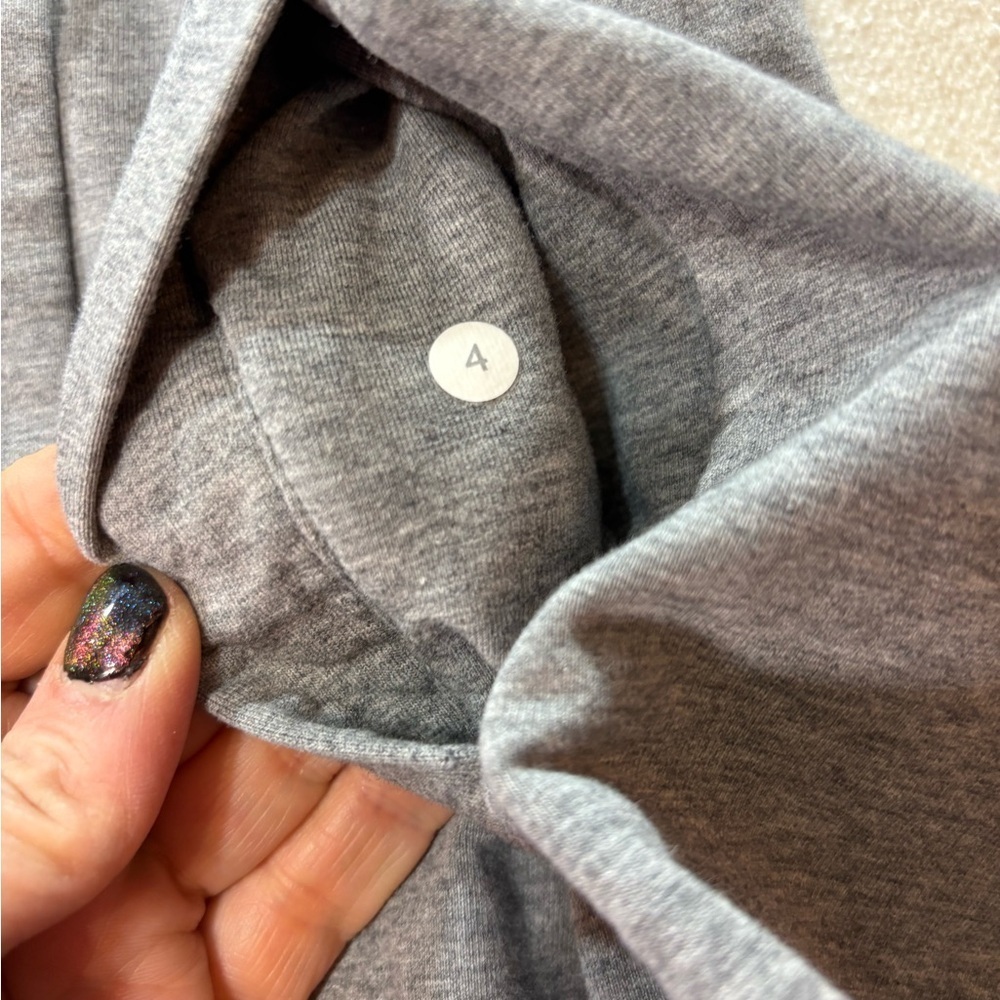 Lululemon Belle Wrap Jacket Gray Size 4 Asymmetrical French Terry Yoga - Picture 6 of 6